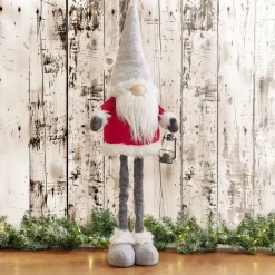 Gnome de Noël avec jambes extensibles H87cm