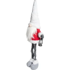 Gnome de Noël avec jambes extensibles H87cm