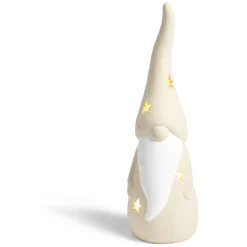 Gnome lumineux à poser beige H22,5cm