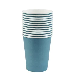 Gobelet bleu canard en carton 25 cl x12