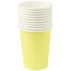 Gobelet en carton 25 cl jaune motif confettis blanc x 10