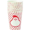 Gobelet en carton fond blanc design père noël 25 cl x10