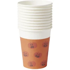 Gobelet en carton Halloween motif citrouille 25cl x10