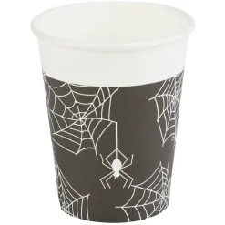 Gobelet en carton Halloween motif araignée 25cl x10