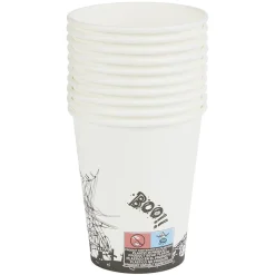 Gobelet en carton Halloween motif toile et fantôme 25cl x10