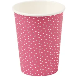Gobelet en carton rose et blanc x 10
