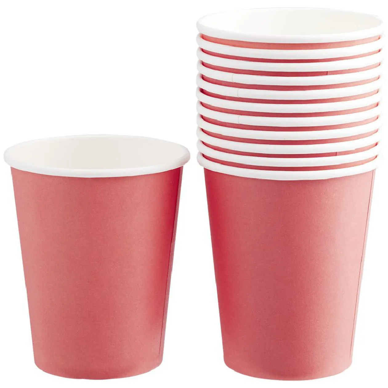 Gobelet en carton uni corail 24 cl x10