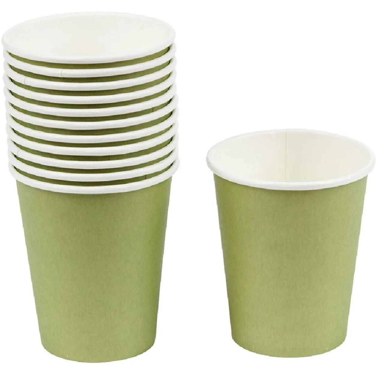 Gobelet en carton vert 25cl x12