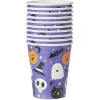 Gobelet en carton violet motif Halloween x10