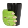 Gobelet Halloween main zombie noir et vert