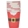 Gobelet jetable design ceinturon de Père Noël x10