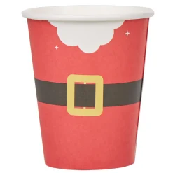 Gobelet jetable design ceinturon de Père Noël x10