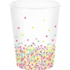 Gobelet jetable design confettis multicolores x10