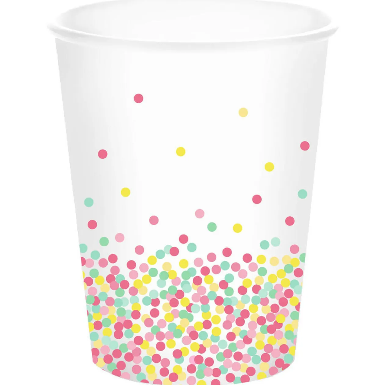 Gobelet jetable design confettis multicolores x10
