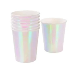 Gobelet jetable effet iridescent x10