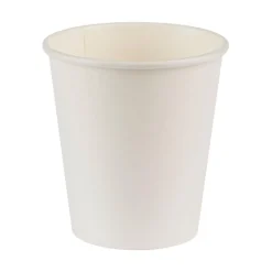 Gobelet jetable en carton uni blanc x50