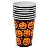 Gobelet jetable en carton Halloween motif citrouille x10