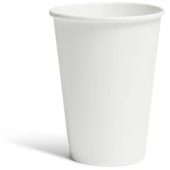 Gobelet jetable en carton uni blanc x50