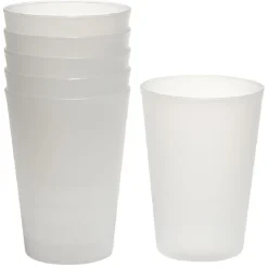 Gobelet plastique blanc translucide 27 cl x6