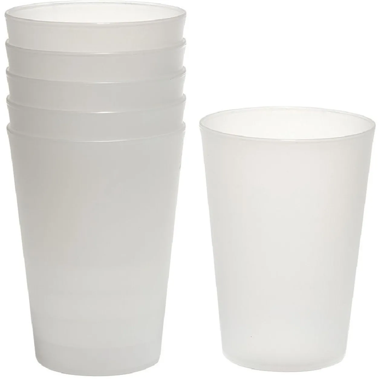 Gobelet plastique blanc translucide 27 cl x6