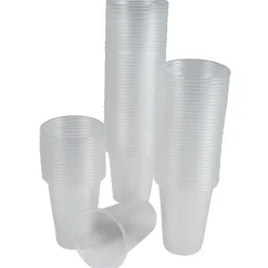 Gobelet plastique transparent réutilisable x100