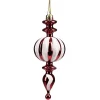 Gouttelette à suspendre blanc et rouge brillant H.14,5 cm