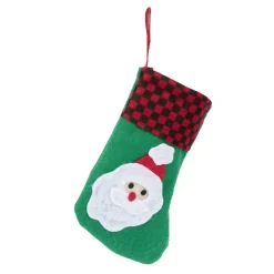 Grande chaussette de Noël en feutre x2