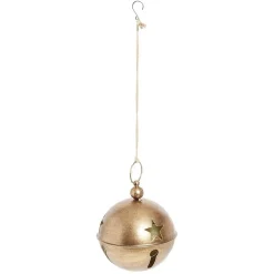 Grelot lumineux à suspendre doré Ø21cm