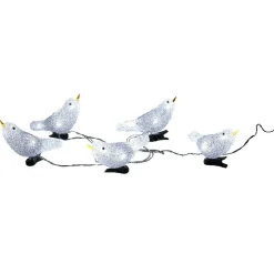 Guirlande 5 oiseaux lumineuse solaire extérieur 30 LED
