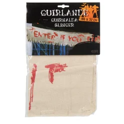 Guirlande avec inscription ensanglantée 1,8 m