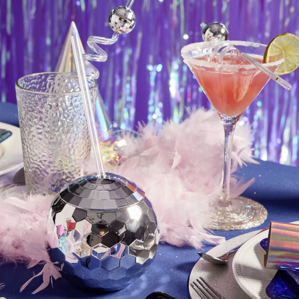 Guirlande Boa plumes roses Noël romance