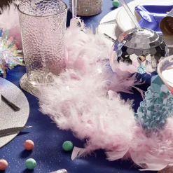 Guirlande Boa plumes roses Noël romance