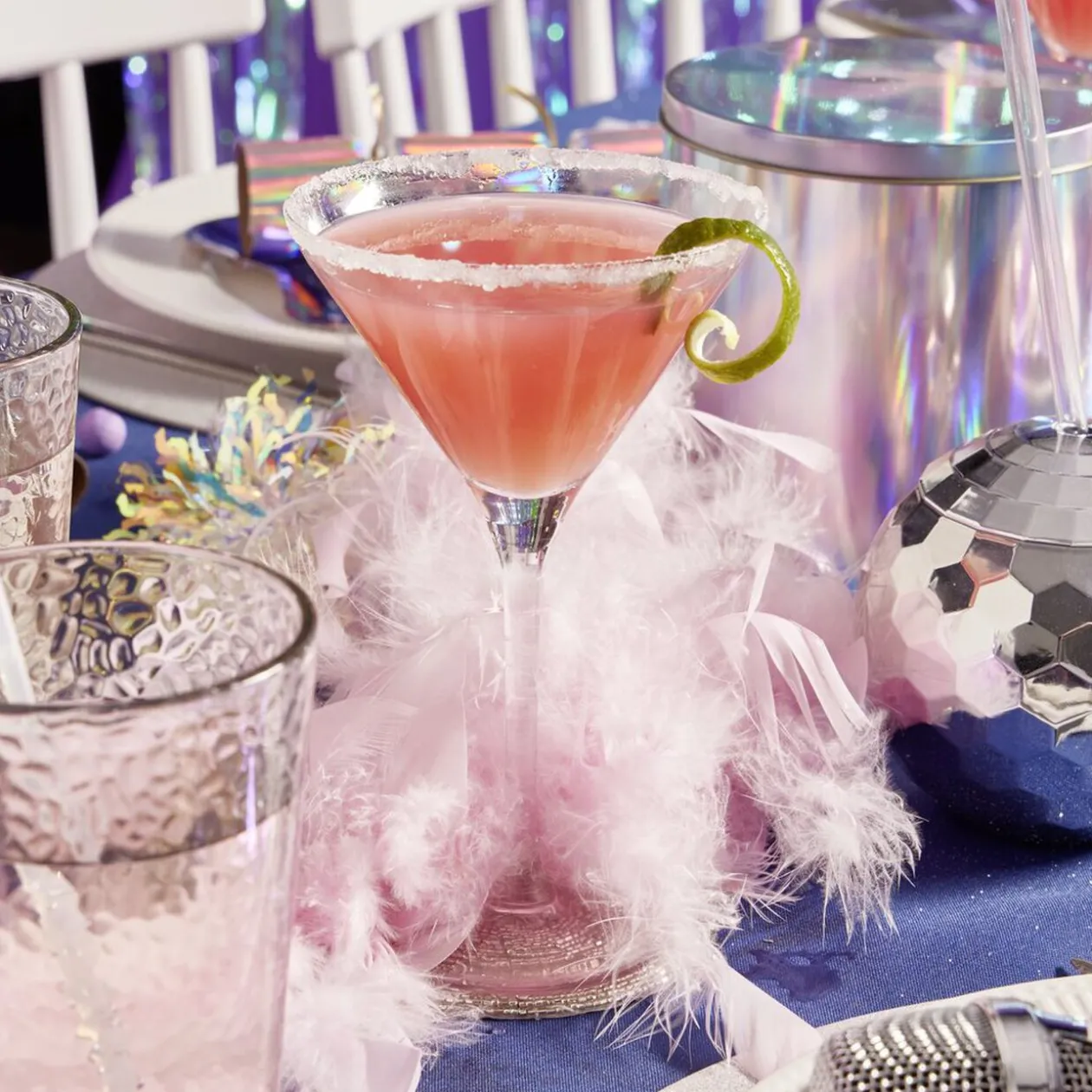 Guirlande Boa plumes roses Noël romance