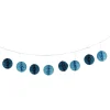 Guirlande boule en papier bleu