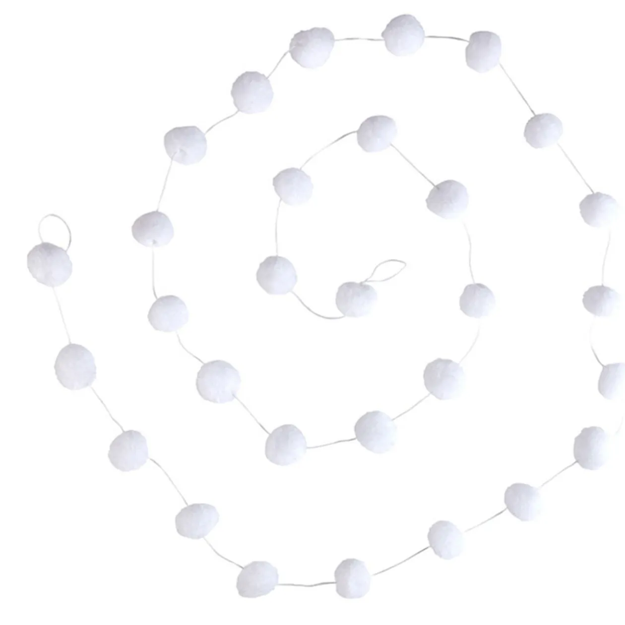 Guirlande boules de neige 1.8 m