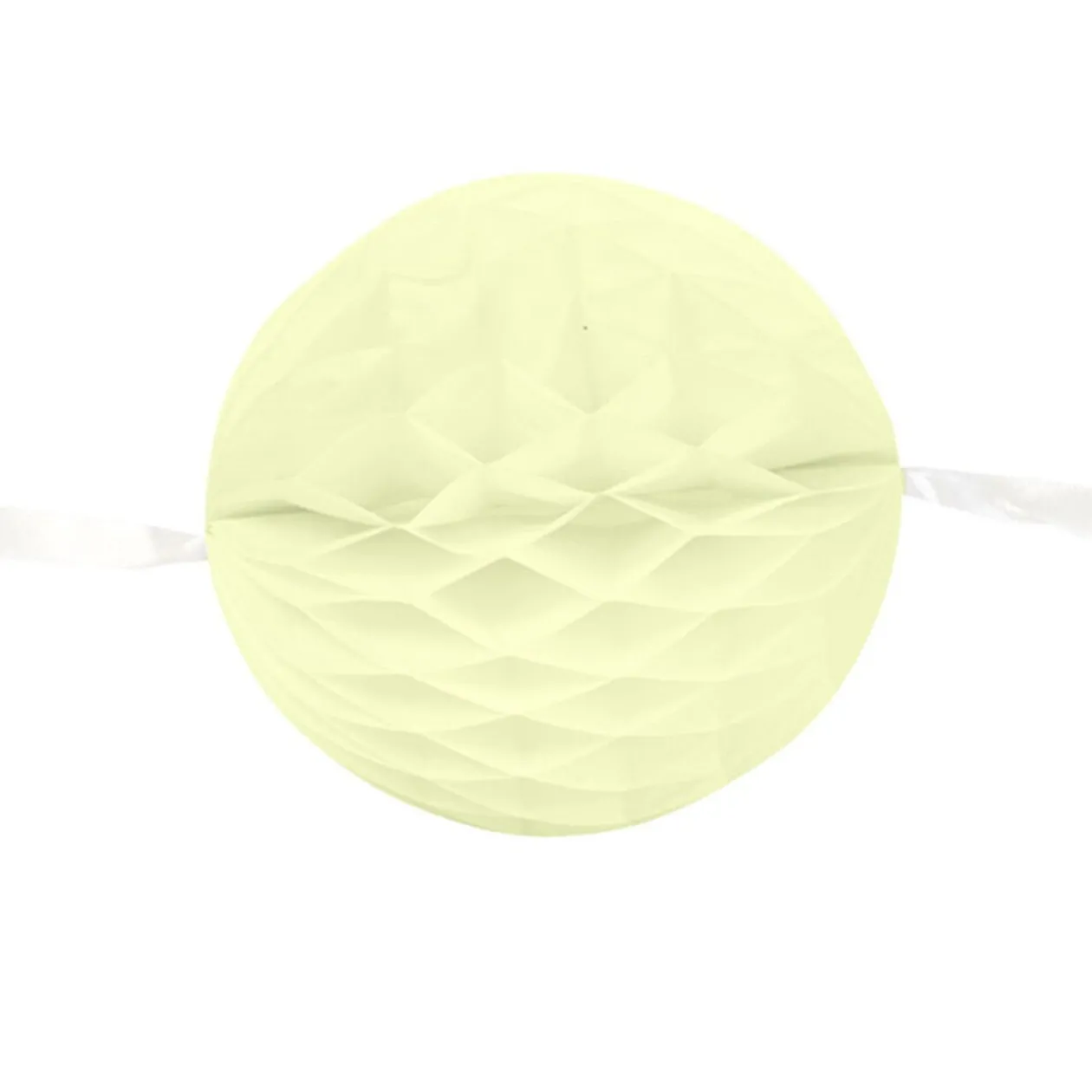 Guirlande boules en papier ivoires