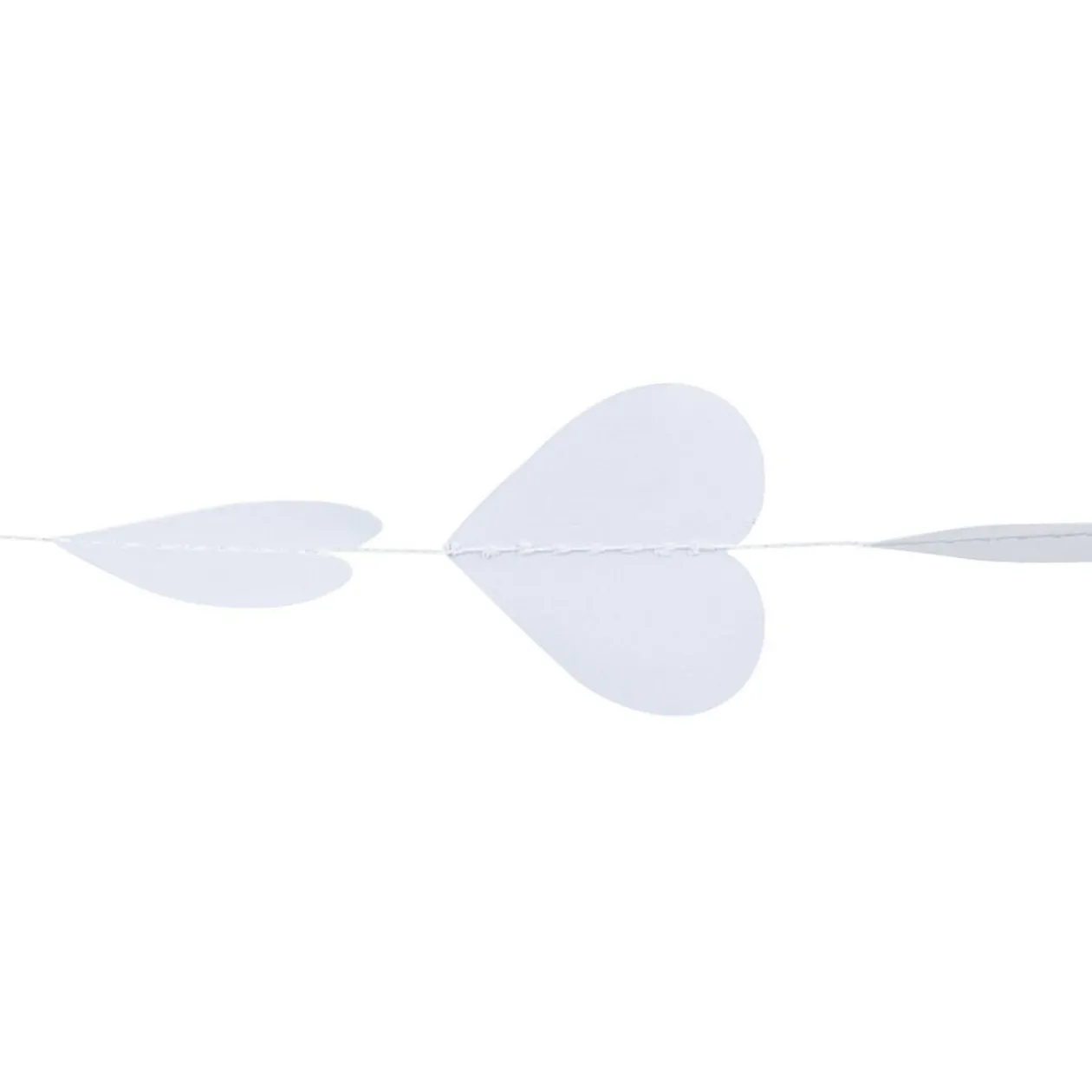 Guirlande coeur blanc 3 m