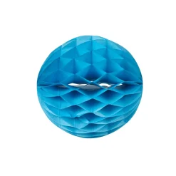 Guirlande de 15 boules en papier bleues turquoise 5 m