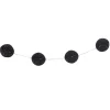 Guirlande de 15 boules en papier noires 5 m