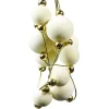 Guirlande de boules en mousse blanche et dorée L120 cm