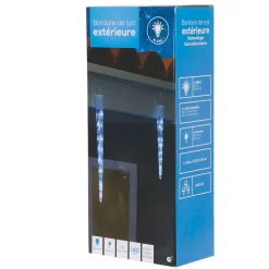 Guirlande de glace 10 stalactites lumineux