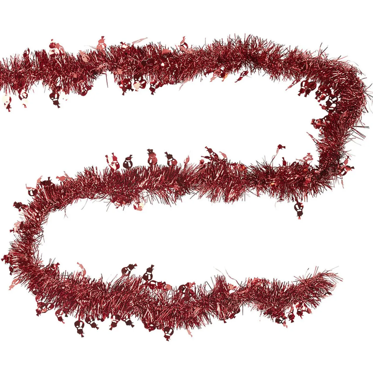 Guirlande de Noël à brins rouge scintillant L 3 m