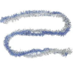 Guirlande de Noël argentée bleue 1,8 m