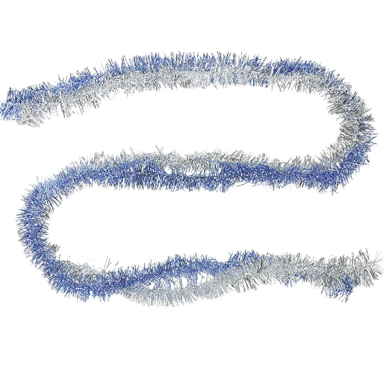 Guirlande de Noël argentée bleue 1,8 m