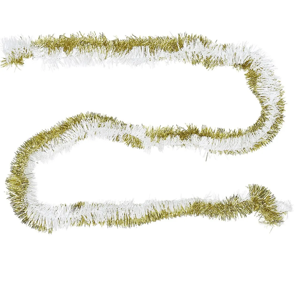 Guirlande de Noël blanche dorée 1,8 m
