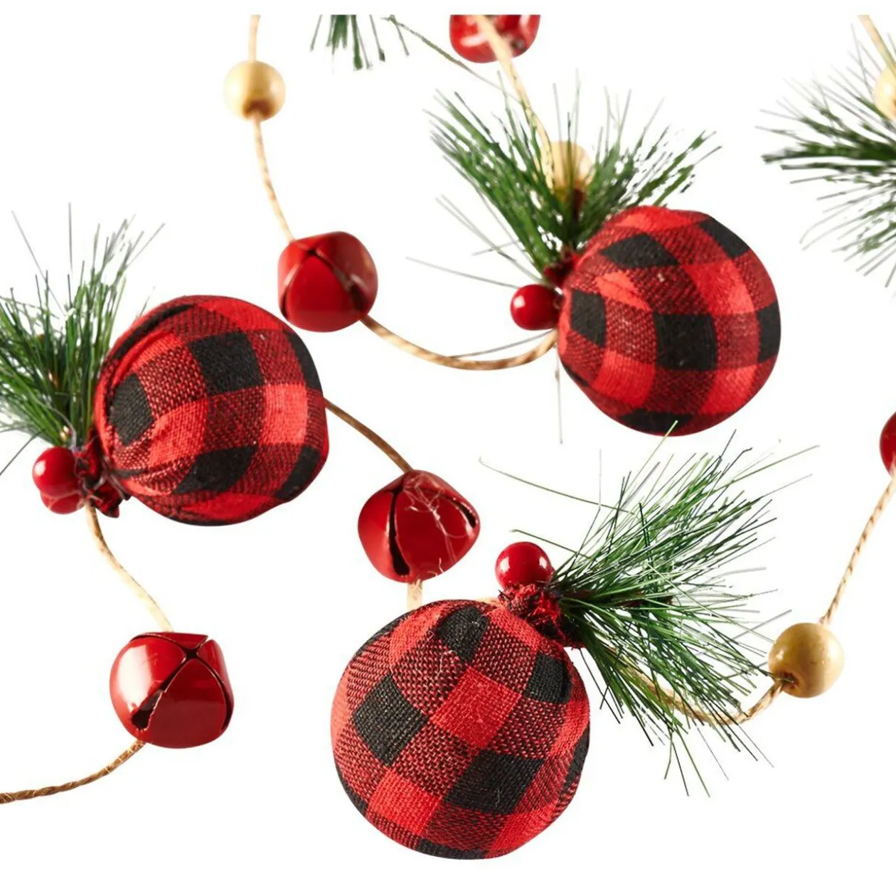 Guirlande de Noël boules rouges 1,80 m