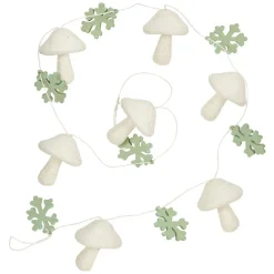 Guirlande de Noël champignons et flocons 1,80 m