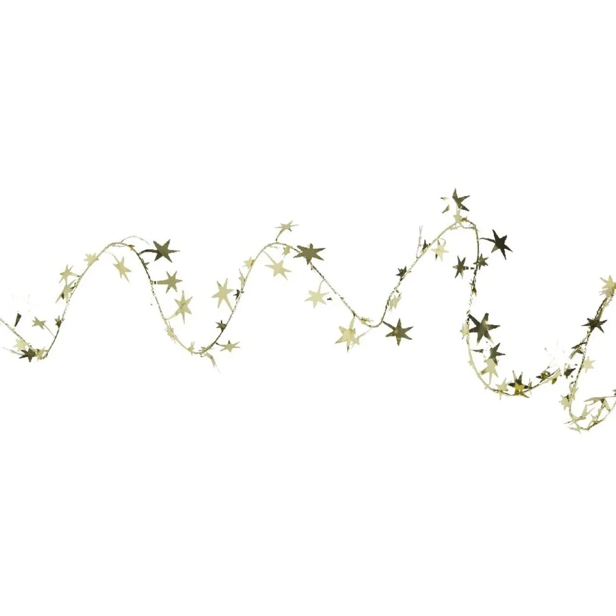 Guirlande de Noël dorée avec étoiles scintillantes