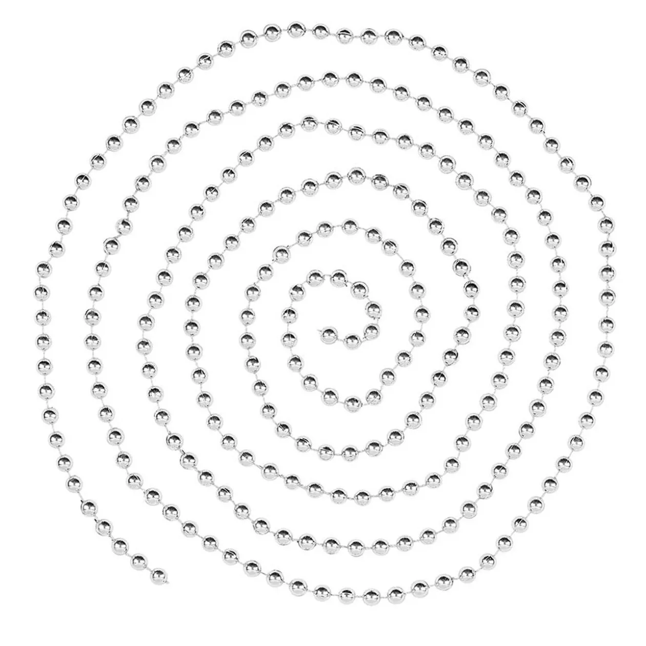 Guirlande de Noël perle argent 2,70 m