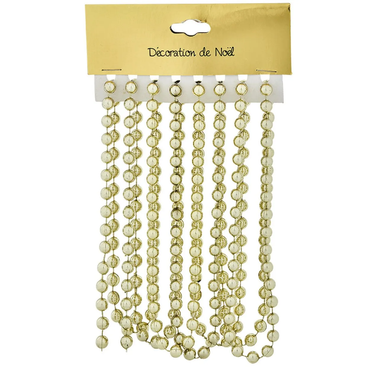 Guirlande de Noël perle dorée 2,70 m